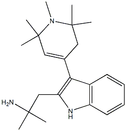 2-(2-Amino-2-methylpropyl)-3-(1,2,2,6,6-pentamethyl-1,2,3,6-tetrahydropyridin-4-yl)-1H-indole Structure