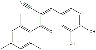 2-(2,4,6-Trimethylbenzoyl)-3-(3,4-dihydroxyphenyl)acrylonitrile 구조식 이미지
