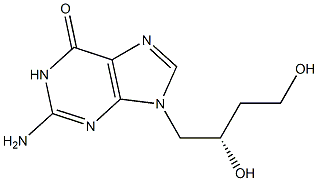 2-Amino-9-[(2S)-2,4-dihydroxybutyl]-1,9-dihydro-6H-purin-6-one Structure