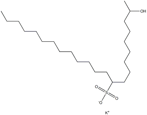 2-Hydroxytricosane-10-sulfonic acid potassium salt 구조식 이미지