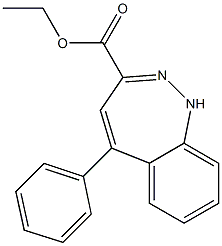5-Phenyl-1H-1,2-benzodiazepine-3-carboxylic acid ethyl ester 구조식 이미지