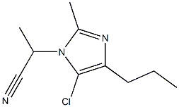 5-Chloro-1-(1-cyanoethyl)-2-methyl-4-propyl-1H-imidazole 구조식 이미지