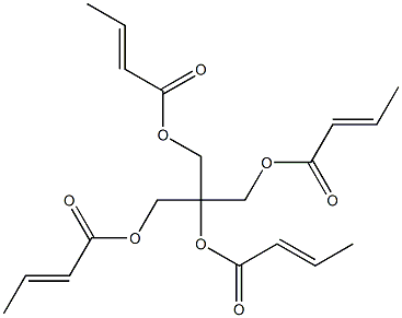 Triscrotonic acid 2-(crotonoyloxymethyl)propane-1,2,3-triyl ester 구조식 이미지