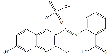 o-(6-Amino-1-hydroxy-3-sodiosulfo-2-naphtylazo)benzoic acid Structure