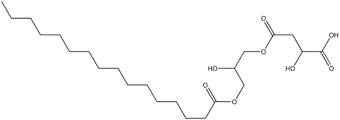 D-Malic acid hydrogen 4-(2-hydroxy-3-hexadecanoyloxypropyl) ester 구조식 이미지
