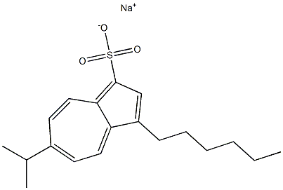 6-Isopropyl-3-hexylazulene-1-sulfonic acid sodium salt Structure