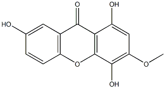 1,4,7-Trihydroxy-3-methoxyxanthone Structure