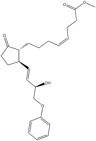 (3Z,13E,15R)-1-(Methoxycarbonyl)-15-hydroxy-16-phenoxy-17,18,19,20-tetranorprosta-3,13-dien-9-one Structure