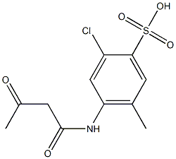 4-(Acetoacetylamino)-2-chloro-5-methylbenzenesulfonic acid Structure