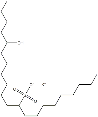 17-Hydroxyhenicosane-10-sulfonic acid potassium salt 구조식 이미지