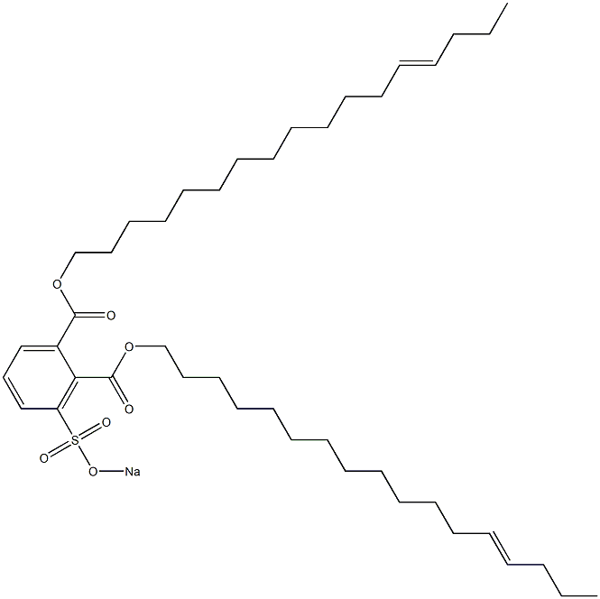 3-(Sodiosulfo)phthalic acid di(13-heptadecenyl) ester 구조식 이미지