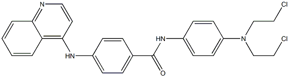 N-[4-[4-[Bis(2-chloroethyl)amino]phenylcarbamoyl]phenyl]-4-quinolinamine Structure