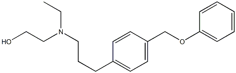 2-[Ethyl[3-[p-(phenoxymethyl)phenyl]propyl]amino]ethanol Structure