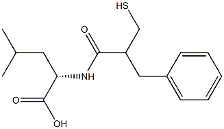 N-[2-(Mercaptomethyl)-1-oxo-3-phenylpropyl]leucine 구조식 이미지