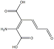 2-Amino-3-(3-oxo-1-propenyl)-2-butenedioic acid Structure