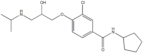 1-[4-[Cyclopentylcarbamoyl]-2-chlorophenoxy]-3-[isopropylamino]-2-propanol Structure