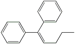 1,1-Diphenyl-1-pentene Structure