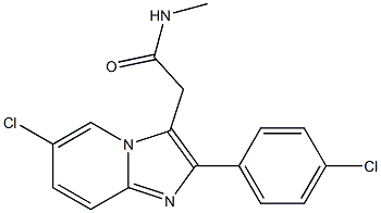 N-Methyl-2-(4-chlorophenyl)-6-chloroimidazo[1,2-a]pyridine-3-acetamide Structure