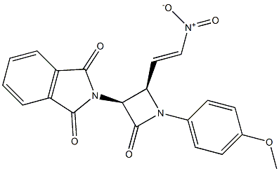 (3S,4R)-1-(p-Methoxyphenyl)-3-(1,3-dioxoisoindolin-2-yl)-4-(2-nitrovinyl)azetidin-2-one 구조식 이미지