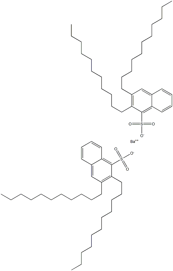 Bis(2,3-diundecyl-1-naphthalenesulfonic acid)barium salt Structure