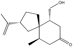 (2R,5S,6R,10R)-6-Hydroxymethyl-10-methyl-2-(1-methylethenyl)spiro[4.5]decan-8-one 구조식 이미지