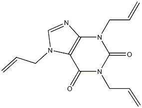 1,3,7-Triallylxanthine Structure