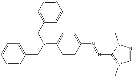 5-[[4-[Bis(phenylmethyl)amino]phenyl]azo]-1,4-dimethyl-1H-1,2,4-triazol-4-ium Structure