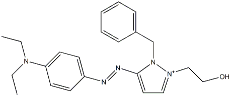 5-[[4-(Diethylamino)phenyl]azo]-2-(2-hydroxyethyl)-1-(phenylmethyl)-1H-pyrazol-2-ium Structure