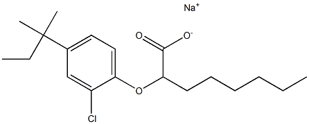 2-(2-Chloro-4-tert-pentylphenoxy)octanoic acid sodium salt Structure