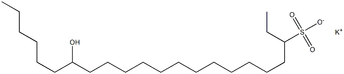 16-Hydroxydocosane-3-sulfonic acid potassium salt 구조식 이미지