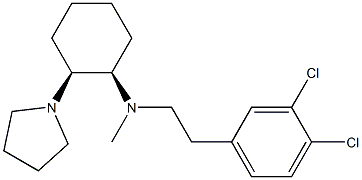 [1R,2S,(+)]-N-[2-(3,4-Dichlorophenyl)ethyl]-N-methyl-2-(1-pyrrolidinyl)cyclohexanamine 구조식 이미지