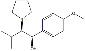 (1R*,2R*)-3-methyl-1-(p-methoxyphenyl)-2-(1-pyrrolidinyl)butanol 구조식 이미지