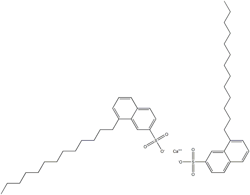 Bis(8-tridecyl-2-naphthalenesulfonic acid)calcium salt Structure