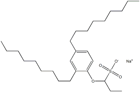 1-(2,4-Dinonylphenoxy)propane-1-sulfonic acid sodium salt Structure