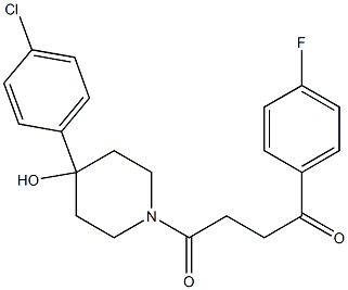 4-(p-Chlorophenyl)-1-[3-(p-fluorobenzoyl)propionyl]piperidin-4-ol 구조식 이미지