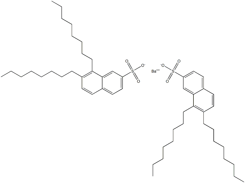 Bis(7,8-dioctyl-2-naphthalenesulfonic acid)barium salt Structure