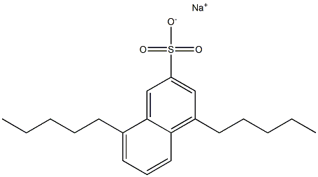 4,8-Dipentyl-2-naphthalenesulfonic acid sodium salt Structure