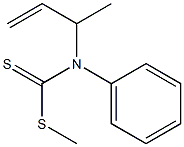 N-(Phenyl)-N-(1-methyl-2-propenyl)dithiocarbamic acid methyl ester Structure