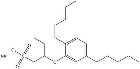 2-(2,5-Dipentylphenoxy)butane-1-sulfonic acid sodium salt Structure