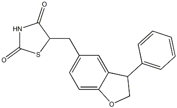 5-[3-Phenyl-2,3-dihydrobenzofuran-5-ylmethyl]thiazolidine-2,4-dione Structure