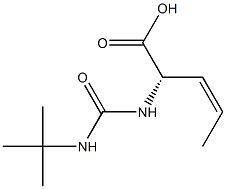 (2S,3Z)-2-[[[(1,1-Dimethylethyl)amino]carbonyl]amino]-3-pentenoic acid 구조식 이미지