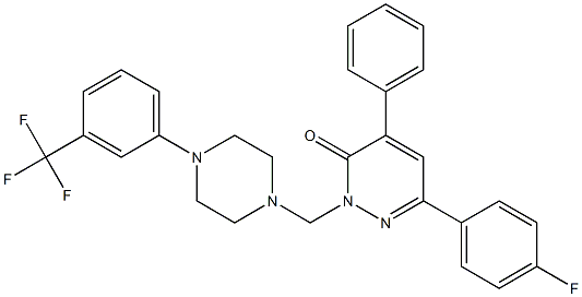 4-Phenyl-6-(4-fluorophenyl)-2-[[4-(3-trifluoromethylphenyl)piperazino]methyl]pyridazin-3(2H)-one Structure