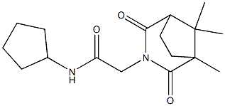 N-Cyclopentyl-2,4-dioxo-1,8,8-trimethyl-3-azabicyclo[3.2.1]octane-3-acetamide 구조식 이미지