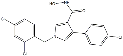 1-(2,4-Dichlorobenzyl)-3-hydroxyaminocarbonyl-4-(4-chlorophenyl)-1H-pyrrole 구조식 이미지