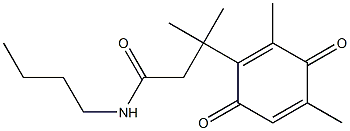 N-Butyl-3,3-dimethyl-3-(2,4-dimethyl-3,6-dioxo-1,4-cyclohexadienyl)propanamide 구조식 이미지