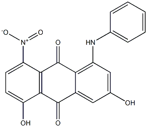 1-Anilino-3,5-dihydroxy-8-nitroanthraquinone Structure