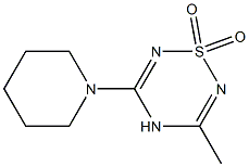 5-Piperidino-3-methyl-4H-1,2,4,6-thiatriazine 1,1-dioxide Structure