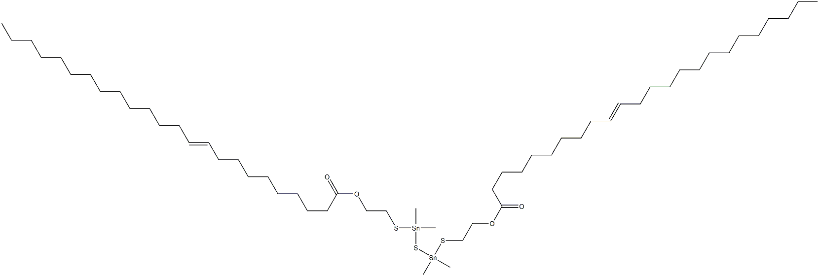 Bis[dimethyl[[2-(9-tricosenylcarbonyloxy)ethyl]thio]stannyl] sulfide Structure