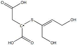 1,2-Dicarboxy-1-[(1-hydroxymethyl-2-hydroxymethylethenyl)thio]ethyl radical 구조식 이미지