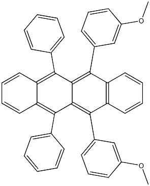 5,12-Bis(3-methoxyphenyl)-6,11-diphenylnaphthacene 구조식 이미지